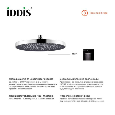 Душевая насадка IDDIS SpaHome верхняя круглая хром (SPA26CPi64)